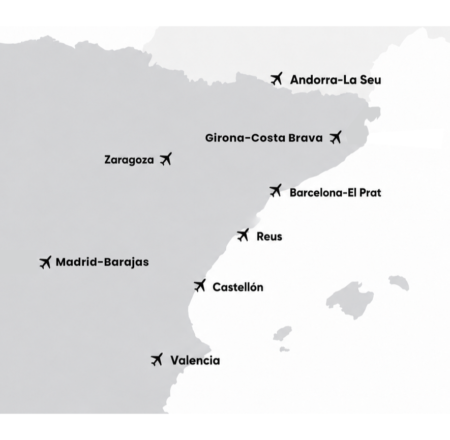 Alquiler de autobuses para aeropuertos y transfers de grupos