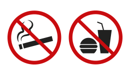 Do not smoke and do not eat